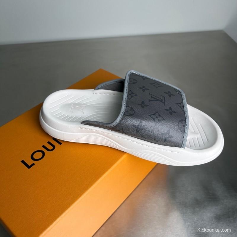 Louis Vuitton Miami Mule Slip-On Sandals with Hook-and-Loop Fastening - YC