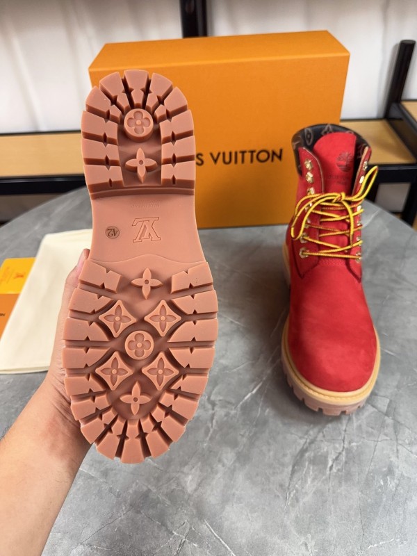 Timberland x LV Monogram Ankle Boots Waterproof Suede - LY00380