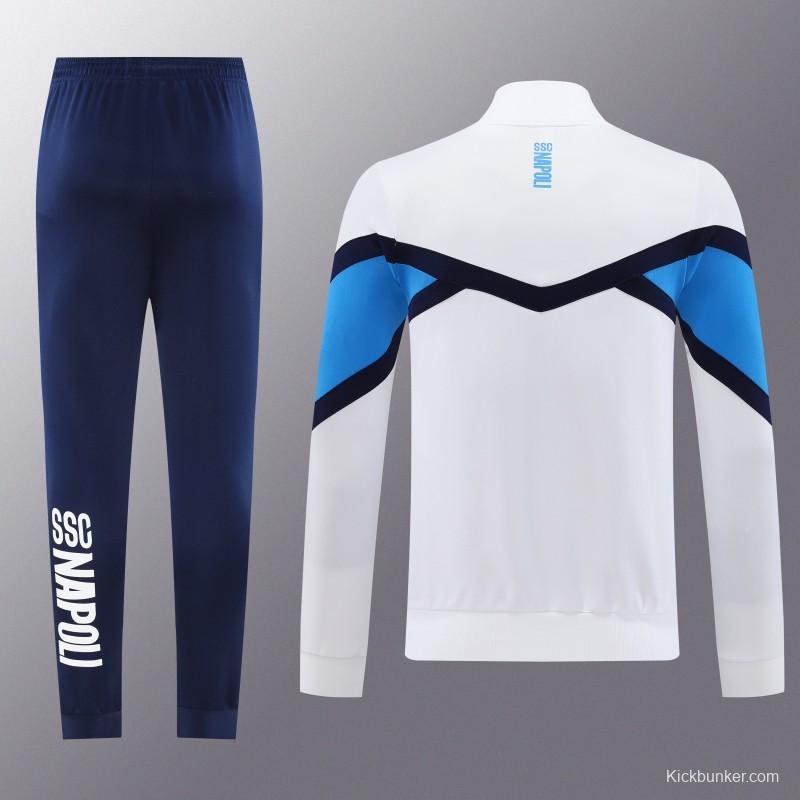 25/26 Napoli White Full Zipper Jacket+Long Pants