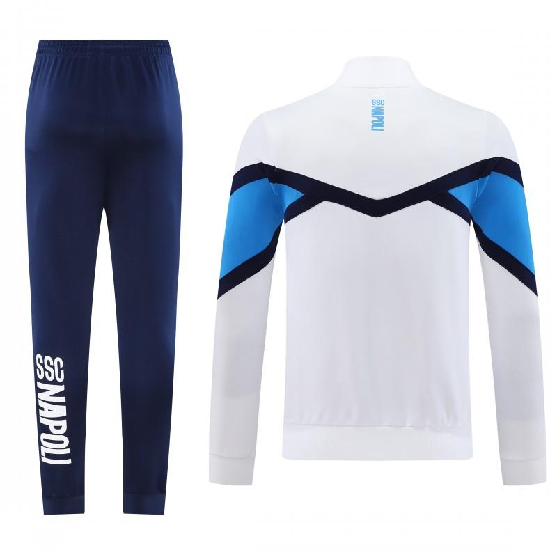 25/26 Napoli White Full Zipper Jacket+Long Pants