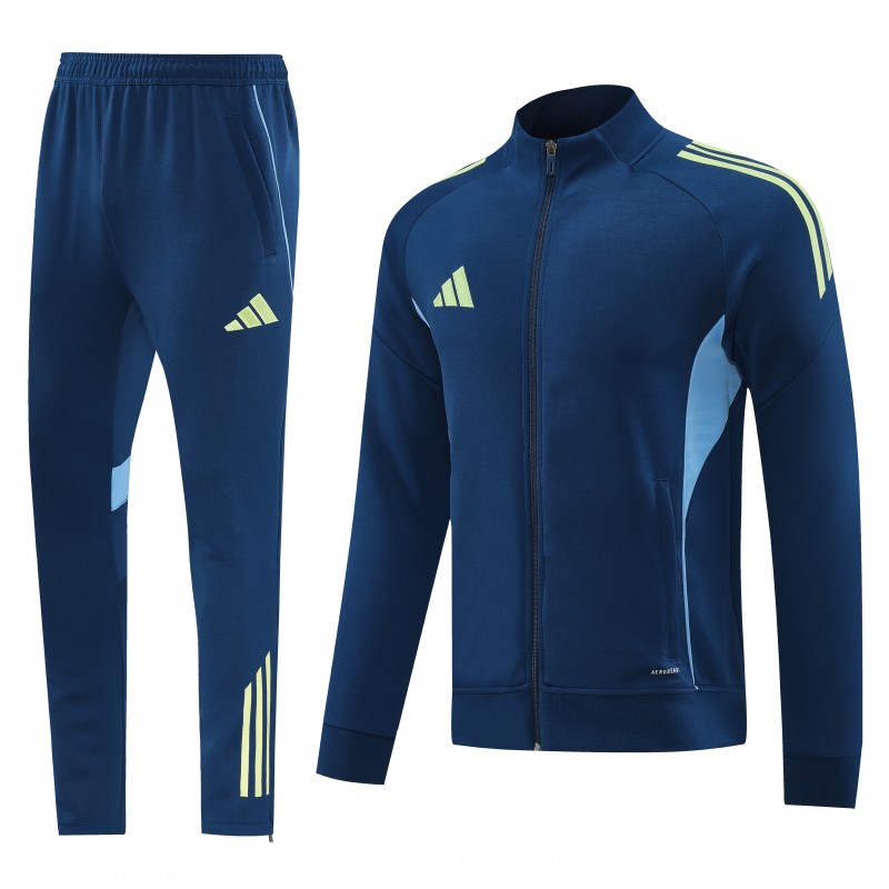 2025 Adidas Azure Blue Full Zipper Jacket+Long Pants