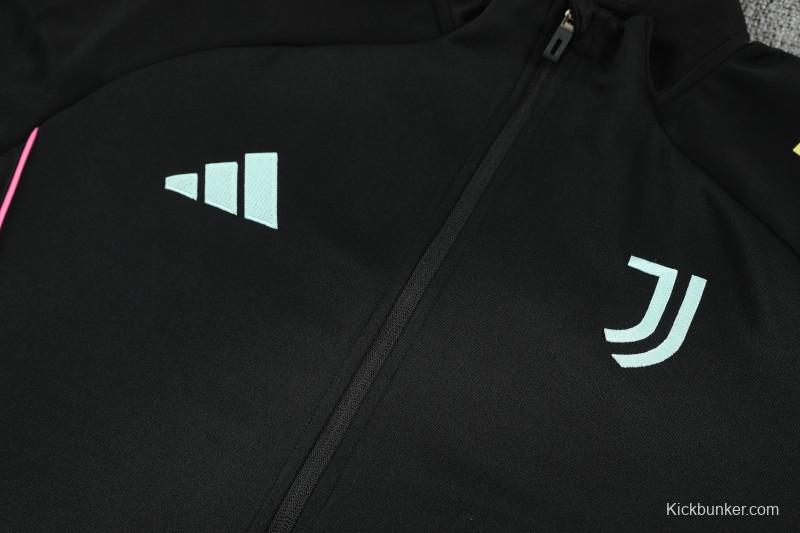 25/26 Juventus Black FULL Zipper Jacket Tracksuit +Long Pants