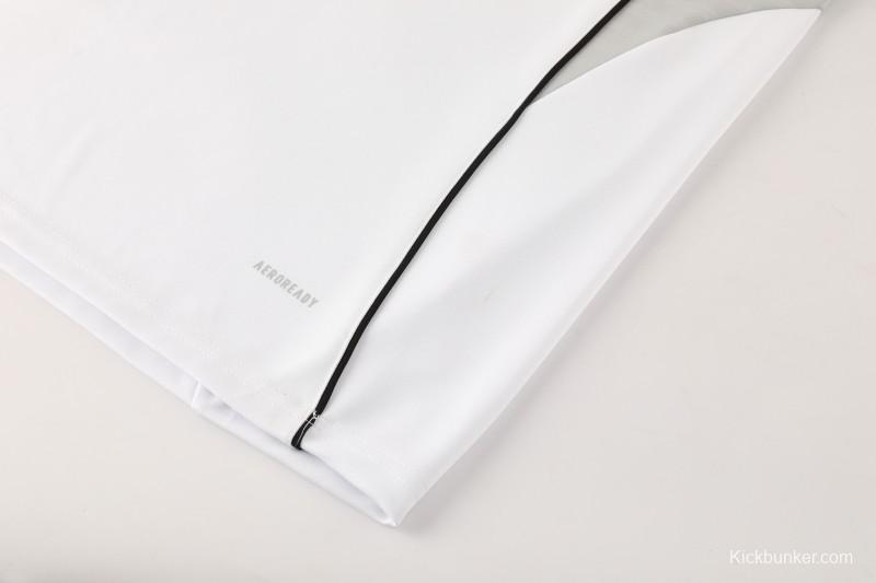 25/26  Adidas White Full zipper Jacket Tracksuit+ long pants