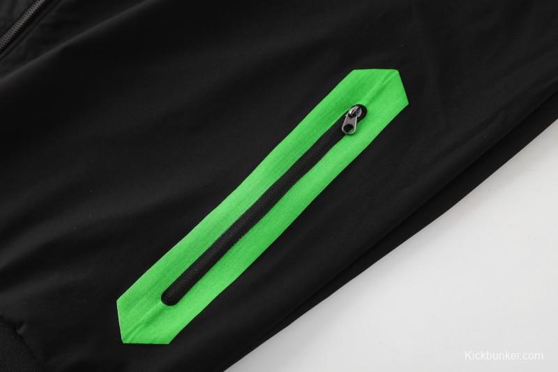 25/26 Real Betis White Black Green  Full zipper Jacket Tracksuit+ long pants