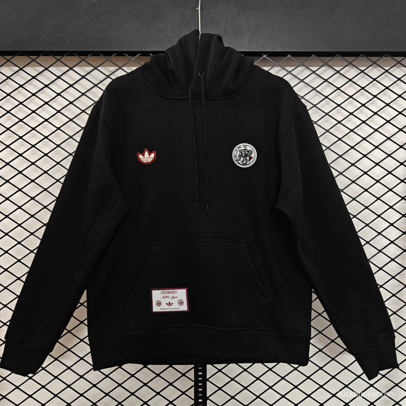 25/26 Ajax Embroidered Logo Hoodie 9 Colors