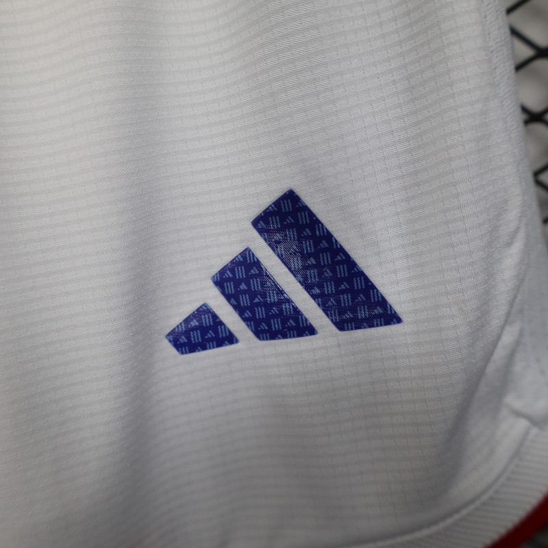 2026 Player Version Japan White with Navy Blue Stripes Shorts