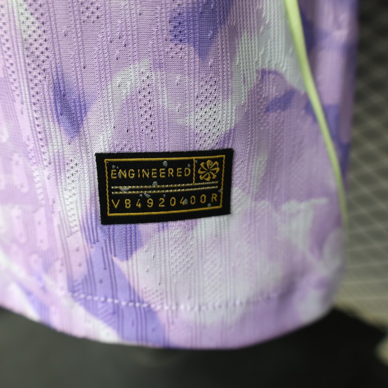Player Version 2027 South Korea Away Purple Floral Jersey