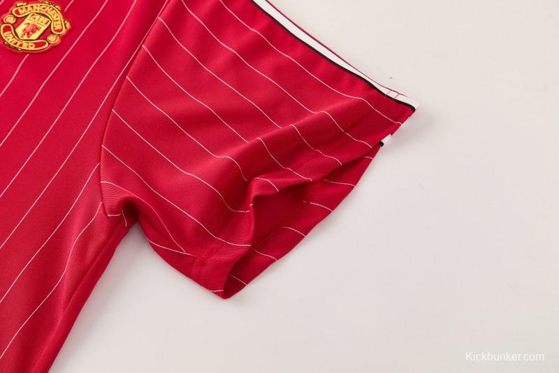 26/27  Manchester United Red Short Sleeve+Soccer Shorts