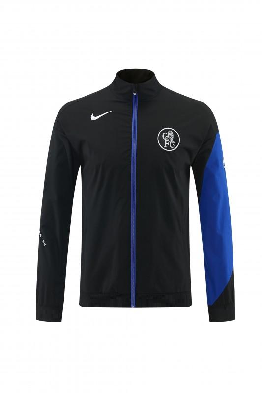 26/27 Chelsea Black Full Zipper Hooded Jacket Tracksuit + Long Pants