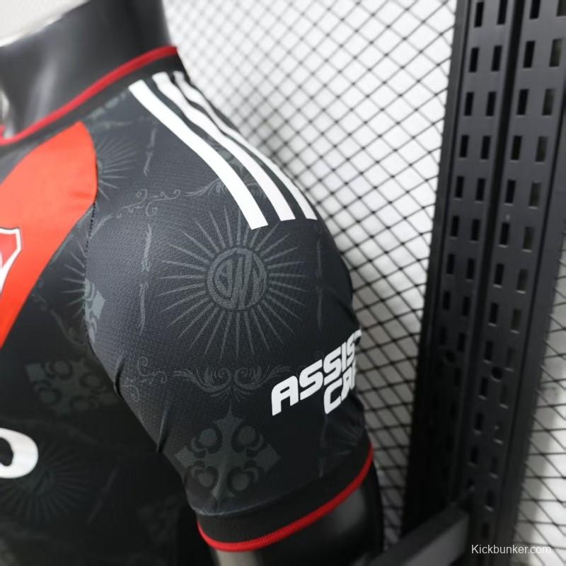 Player Version 26/27 River Plate Black with Red Diagonal Band Third Jersey