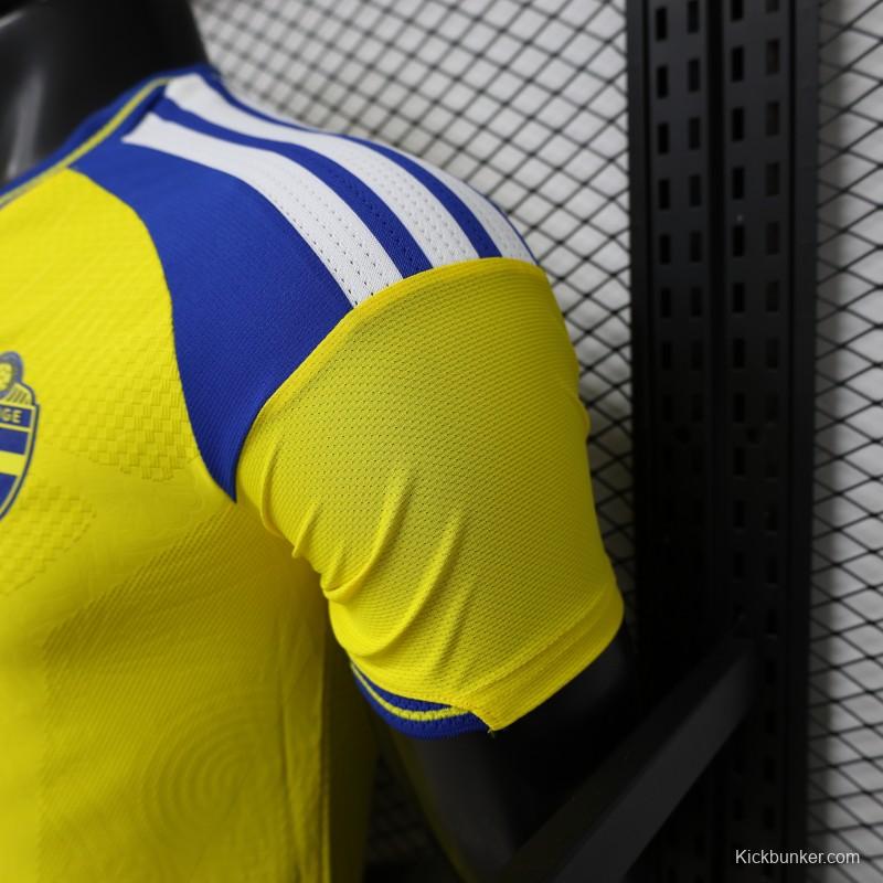 Player Version 2026 Sweden Yellow with Blue Panel Home Jersey