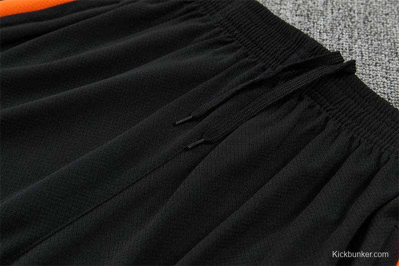 2026 Netherlands Black & Orange  Short Sleeve+Soccer Shorts