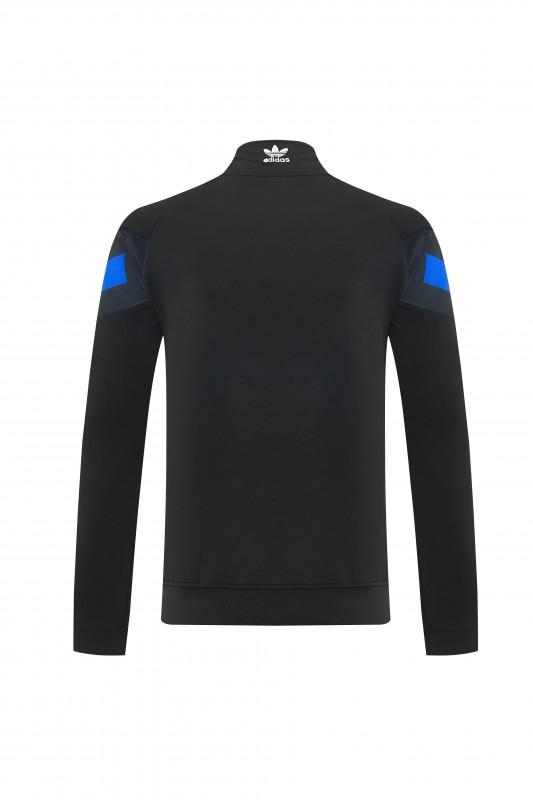 2026/27 Adidas Originals Black & Royal Blue Full Zipper Jacket Tracksuit + Long Pants