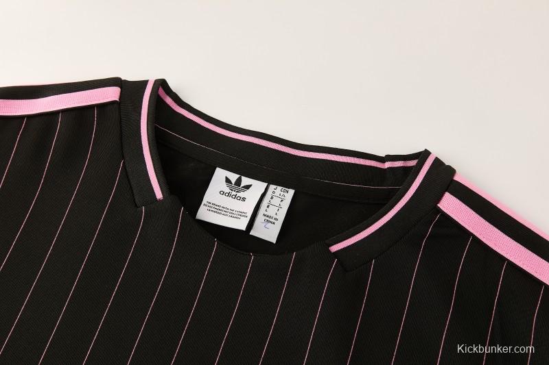 2026/27 Inter Miami CF Black Pinstripe Short Sleeve+Soccer Shorts