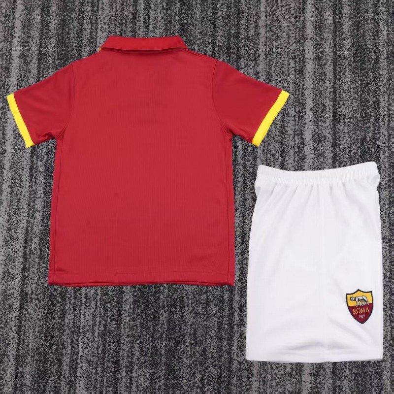 Retro Kids 14/15 AS Roma Maroon Home Jersey