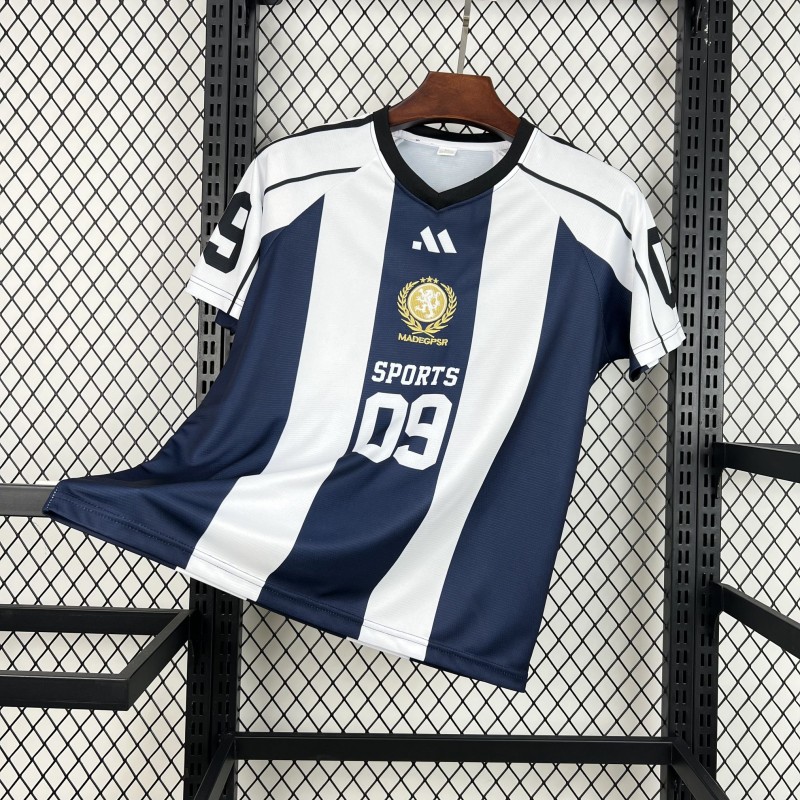2026 Unisex Light Blue Striped World Cup Style V-Neck Soccer Jersey 1