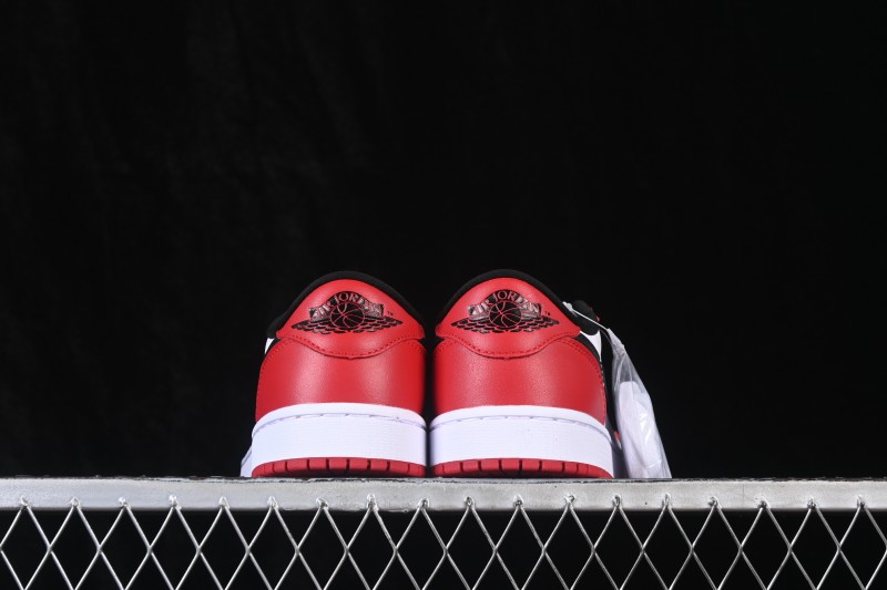 Nike Air Jordan 1 Low OG Retro Basketball Shoes with Classic White Red Black Colorway - HQ6998-600