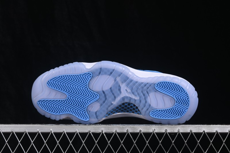 Nike Air Jordan 11 Low Retro University Blue Basketball Shoes with Patent Leather and Full-Length Air Sole - FV5104-100