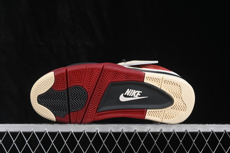 Nike Air Jordan 4 Retro 'Brick After Brick' OG Collaboration Sneakers with Premium Leather and Classic Basketball Design - IQ8055-100