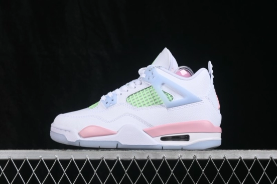 Nike Air Jordan 4 Retro Valentine's Day Edition Basketball Shoes with Macaron Color Accents - IB7068-100