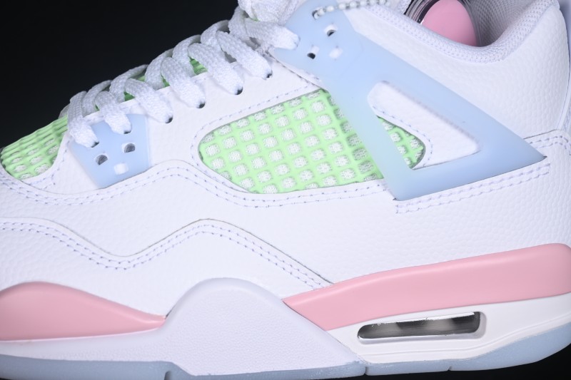 Nike Air Jordan 4 Retro Valentine's Day Edition Basketball Shoes with Macaron Color Accents - IB7068-100
