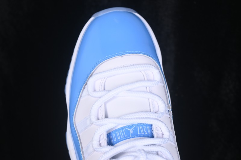 Nike Air Jordan 11 Low Retro University Blue Basketball Shoes with Patent Leather and Full-Length Air Sole - FV5104-100