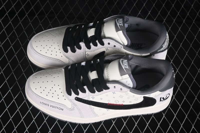 Nike Travis Scott x Fragment Design x Air Jordan 1 Low OG SP Casual Skateboarding Shoes - CW6688-121