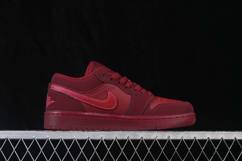 Jordan Air Jordan 1 Low Retro Basketball Shoes with Gum Sole in Wine Red - IB7012-600