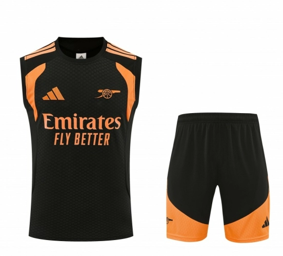 26/27 Arsenal Black Sleeveless Training Vest +Shorts Set