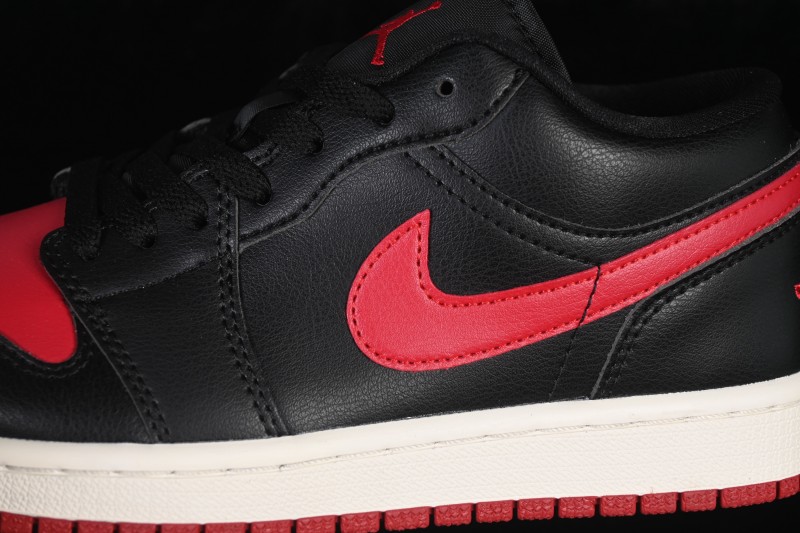 Nike Air Jordan 1 Low Retro Basketball Shoes with Classic Black and Red Colorway - DC0774-061