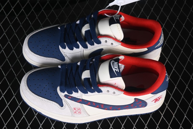 Nike Air Jordan 1 Low Retro Basketball Shoes with Chinese Zodiac Year of the Horse Colorway - DX5688-003