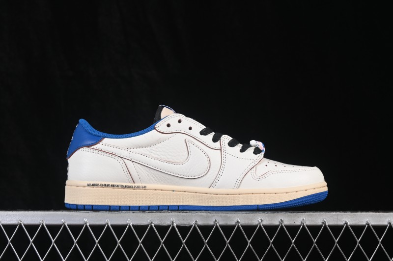 Nike Travis Scott x Air Jordan 1 Low OG Retro Basketball Shoes with Reversed Swoosh - DM7866-104
