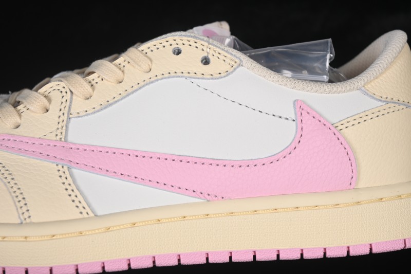 Nike Travis Scott x Air Jordan 1 Low OG AJ1 Low-Top Sneakers with Reverse Swoosh Design - IQ7604-100