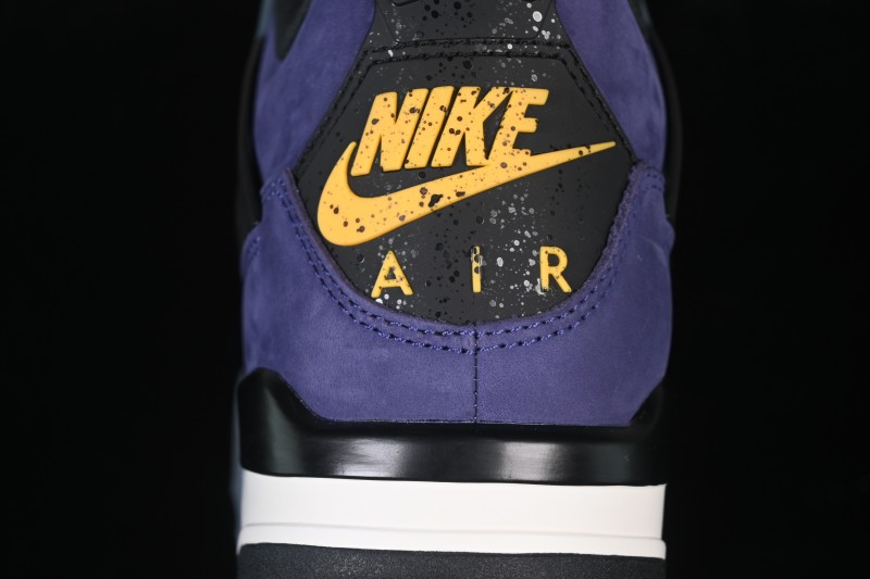 Nike Air Jordan 4 Retro 'Lakers' Premium Suede Basketball Sneakers - FV5029-500