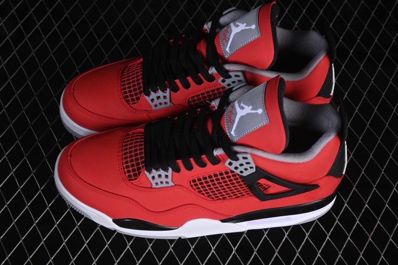 Nike Air Jordan 4 Retro Basketball Shoes in Toro Red with Iconic Design - FQ8138-600