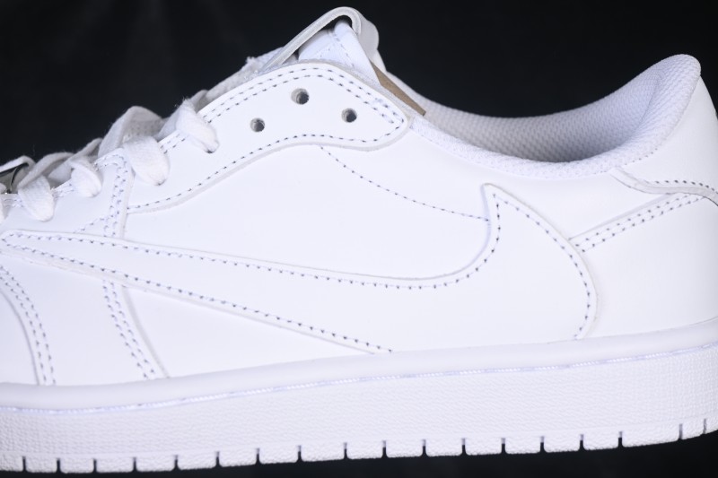 Nike Travis Scott x Air Jordan 1 Low OG Retro Sneakers with Reverse Swoosh Design - TD1228-111