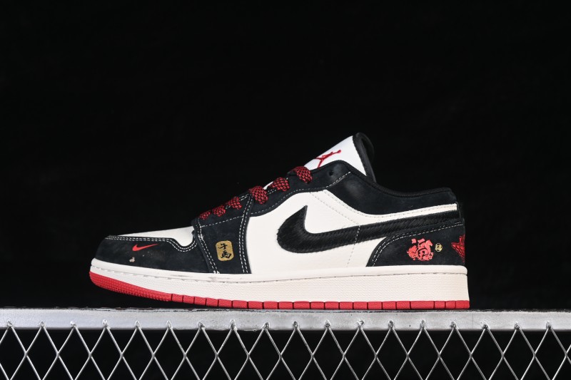 Nike Air Jordan 1 Low Year of the Horse Limited Edition Custom Basketball Shoes - MZ9588-846
