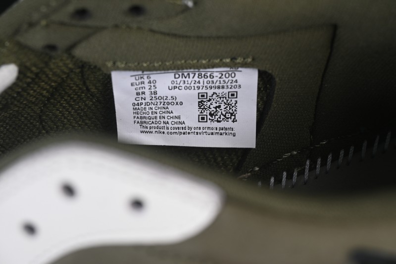 Nike Air Jordan 1 Low OG Travis Scott Reverse Swoosh Premium Leather Sneakers - DM7866-200