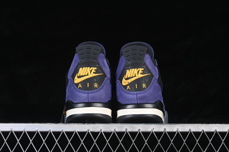 Nike Air Jordan 4 Retro OG 'Lakers' Basketball Shoes with Premium Leather and Iconic Design - FV5029-500