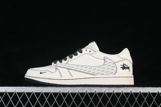 Nike Air Jordan 1 Low Stussy Custom Retro Basketball Shoes - HH7518-086