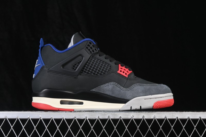Nike Air Jordan 4 Retro Running Shoes with Military Blue and Neutral Grey Accents - FV5029-003