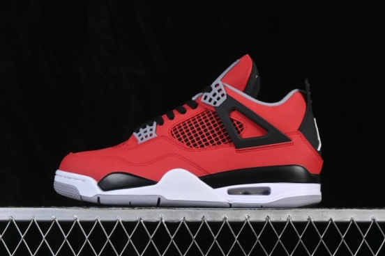 Nike Air Jordan 4 Retro Basketball Shoes in Toro Red with Iconic Design - FQ8138-600