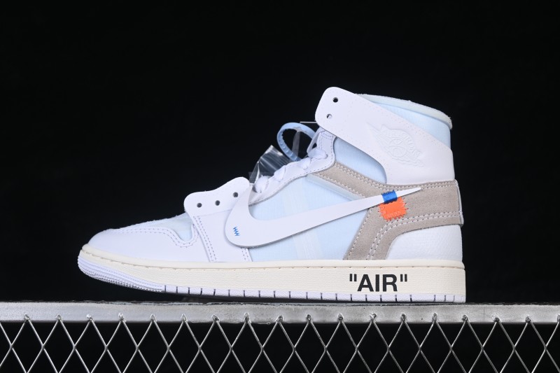 Off-White x Air Jordan 1 Retro High Top Basketball Shoes White - AA3834-100