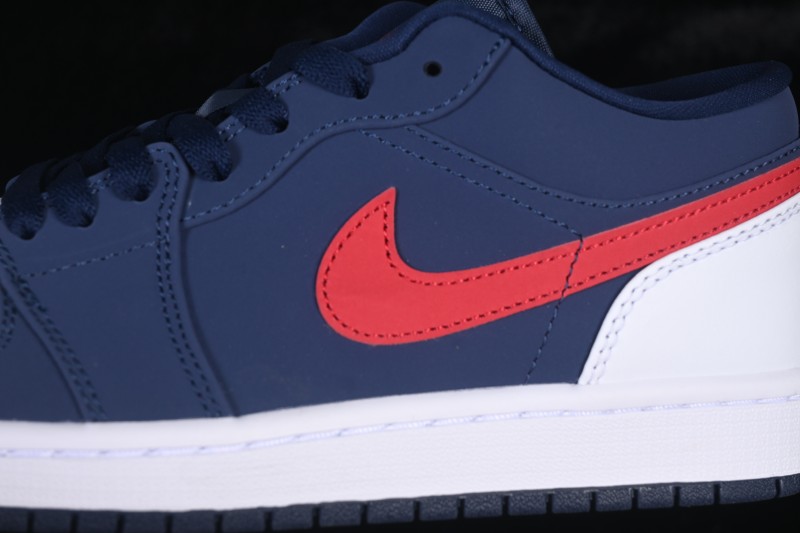 Nike Air Jordan 1 Low Retro Basketball Sneakers with Iconic Color Blocking - CZ8454-400