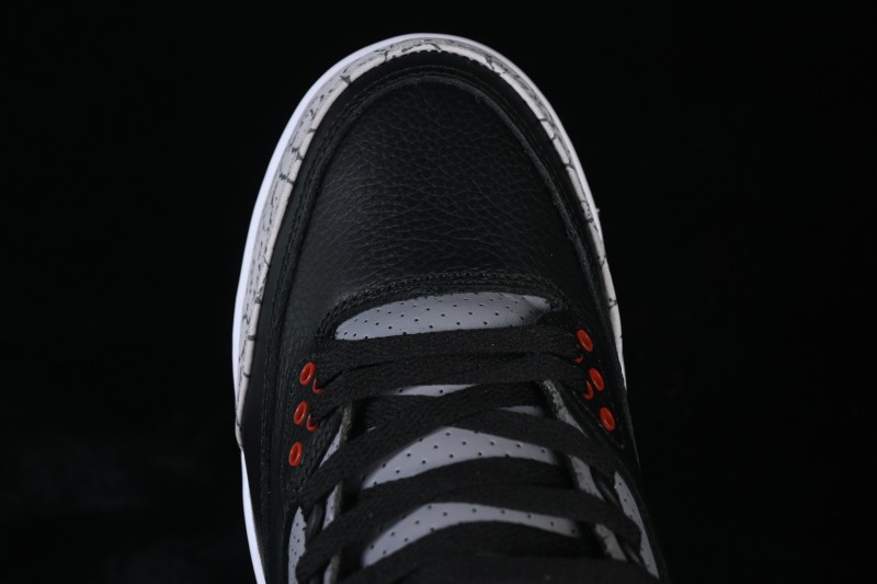 Nike Air Jordan 3 Retro 'Black Cement' Basketball Shoes with Premium Leather Upper - DN3707-010
