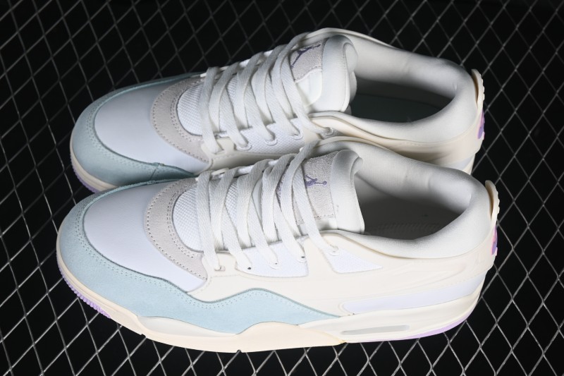 Nike Air Jordan 4 Remastered AJ4 Retro Trainers with Mixed Textile, Leather and Suede Upper - IB7408-133