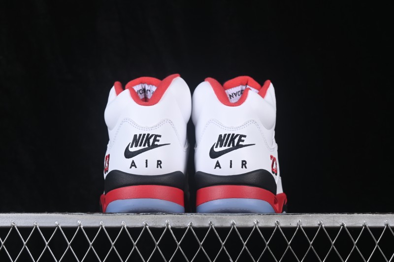Nike Air Jordan 5 Retro Fire Red Black Tongue Basketball Shoes - HQ7978-101