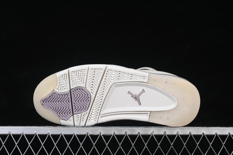 Nike Air Jordan 4 Remastered Retro Sneakers with Mixed Textile, Leather and Suede Upper - IB8862-141