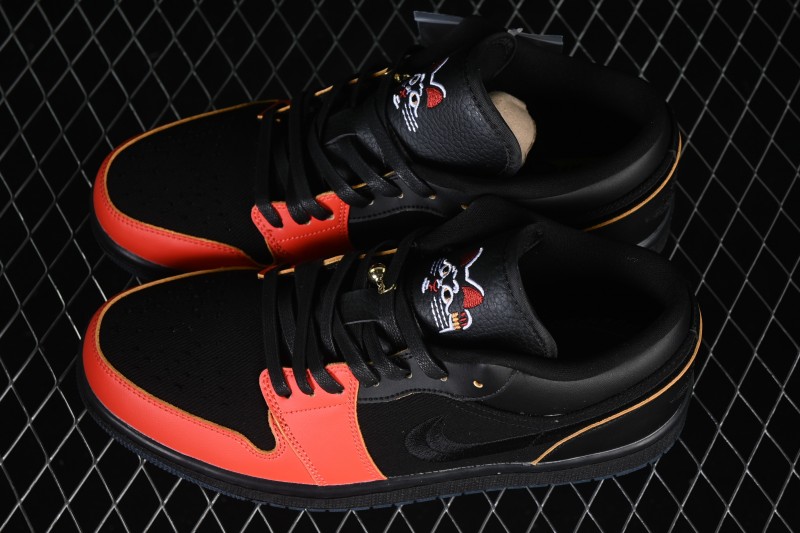Nike Air Jordan 1 Low AJ1 Basketball Sneakers with Black Cherry Red Colorway - IQ3460-010