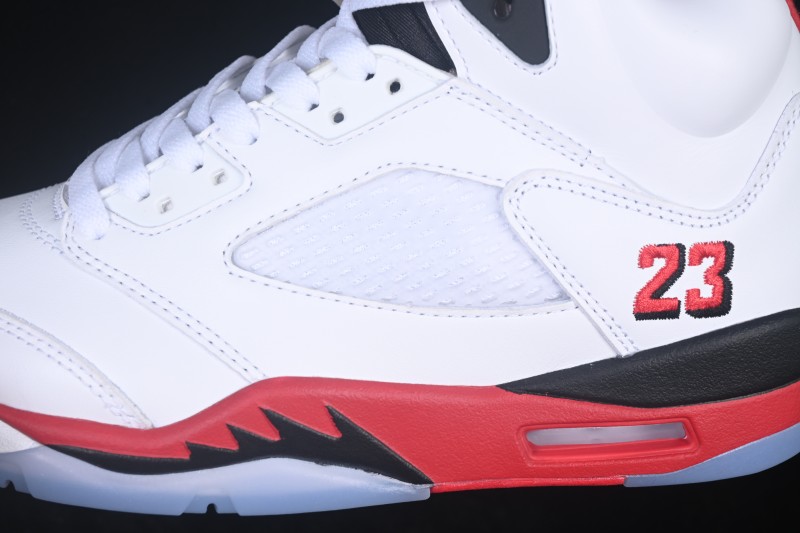 Nike Air Jordan 5 Retro Fire Red Black Tongue Basketball Shoes - HQ7978-101